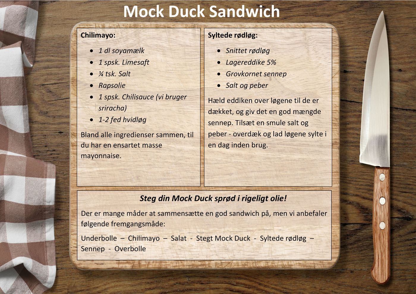 Mock Duck Sandwich